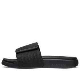Papuci de casă cu talpă joasă și velcro, negri