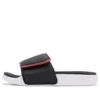 Papuci de casă sport eleganți cu talpă joasă și velcro, negru-roșu
