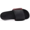 Papuci de casă sport eleganți cu talpă joasă și velcro, negru-roșu
