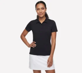 Polo cu mâneci scurte și fermoar frontal Birdie de la GO GOLF
