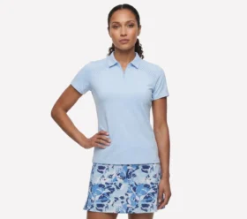 Polo cu mâneci scurte și fermoar frontal Birdie de la GO GOLF