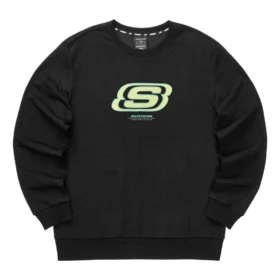 Pulover casual colorat din seria Brand Crew „Negru-verde”