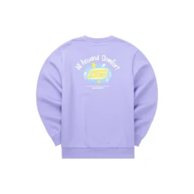 Pulover casual colorat din seria Brand Crew „Purple Yellow”