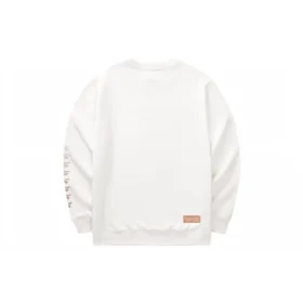 Pulover casual cu guler rotund „Alb”