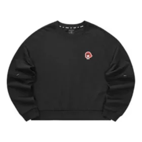 Pulover casual cu guler rotund „Negru Roșu”