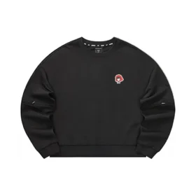 Pulover casual cu guler rotund „Negru Roșu”