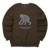 Pulover casual cu imprimeu „Brown Grey”