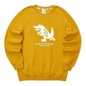 Pulover casual cu imprimeu „Galben Alb”