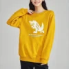 Pulover casual cu imprimeu „Galben Alb”