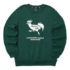Pulover casual cu imprimeu „Green White”