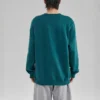 Pulover casual cu imprimeu „Green White”