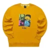 Pulover casual cu imprimeu „Yellow Blue Purple”