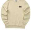Pulover casual cu mâneci lungi și imprimeu logo „Beige”