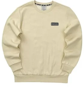 Pulover casual cu mâneci lungi și imprimeu logo „Beige”