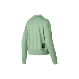 Pulover cu guler rotund și imprimeu logo „Verde”