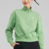 Pulover cu guler rotund și imprimeu logo „Verde”