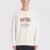 Pulover cu imprimeu floral „Albastru Alb Gri”