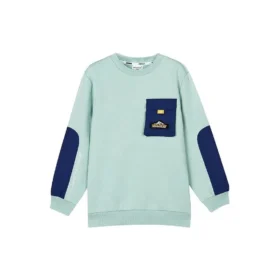 Pulover cu mâneci lungi și imprimeu „Teal Blue”