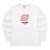 Pulover sport cu litere „White Pink”