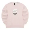 Pulover Sport Letter Crew „Roz Alb”