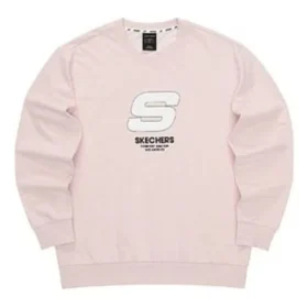 Pulover Sport Letter Crew „Roz Alb”