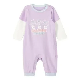 Pulover tricotat cu imprimeu de litere de desene animate „Purple White Blue”