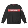 Pulover tricotat pentru bărbați Skechers cu imprimeu alfabetic, negru