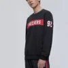 Pulover tricotat pentru bărbați Skechers cu imprimeu alfabetic, negru