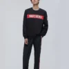 Pulover tricotat pentru bărbați Skechers cu imprimeu alfabetic, negru