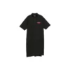 Rochie casual cu jumătate de fermoar și imprimeu logo „Alb Roz Negru”