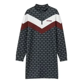 Rochie sportivă cu patchwork și panouri contrastante „Negru Alb Roz”