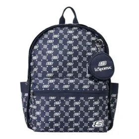Rucsac casual cu imprimeu literar „Navy White”