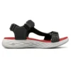 Sandale On-the-GO 600 cu velcro Negru/Roșu