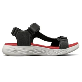 Sandale On-the-GO 600 cu velcro Negru/Roșu