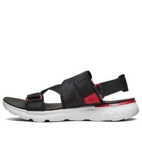 Sandale Velcro pentru sporturi de plajă, respirabile, negru-roșu