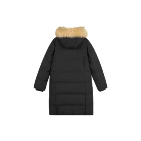 Seria Casual Jachetă lungă cu puf „Negru”