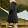 Seria Casual Jachetă lungă cu puf „Negru”