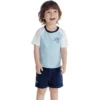 Set casual cu imprimeu „Albastru-negru”