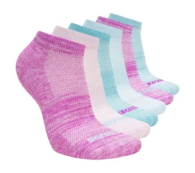 Set de 6 perechi de Șosete scurte cu dungi colorate pentru fete