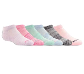 Set de 6 perechi de Șosete scurte cu dungi colorate pentru fete
