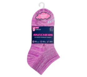 Set de 6 perechi de Șosete scurte cu dungi colorate pentru fete
