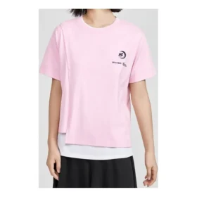 SS20 Tricou cu mâneci scurte din tricot încrucișat roz