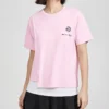SS20 Tricou cu mâneci scurte din tricot încrucișat roz
