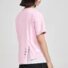 SS20 Tricou cu mâneci scurte din tricot încrucișat roz