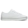 Teniși din pânză cu talpă cupsole 1, model low-top, albi