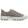 Teniși Roadies din pânză, cu talpă joasă, model Leopard/Gri