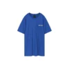 Tricou albastru cu mâneci scurte și imprimeu tricotat