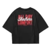 Tricou casual cu imprimeu „Black Red”