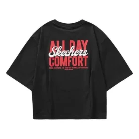 Tricou casual cu imprimeu „Black Red”
