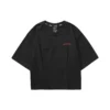 Tricou casual cu imprimeu „Black Red”